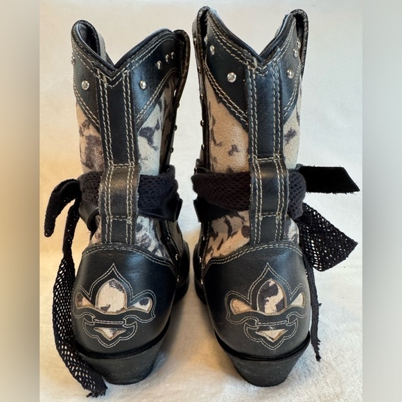 Rockin Country Women’s RC5006 Black Leather Cowboy Boots Size 8.5M - Picture 5 of 7